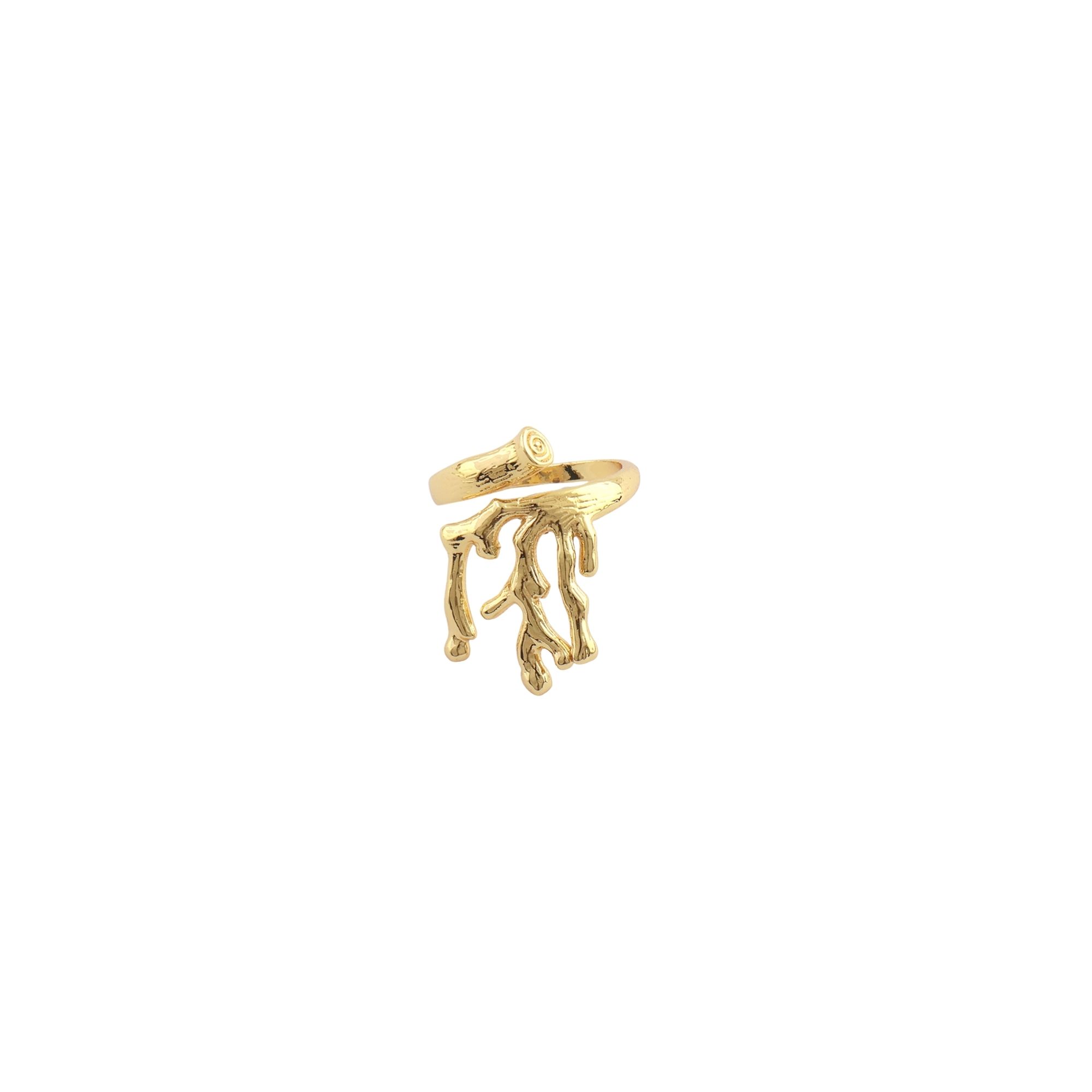 Coral Branch Open Adjustable Ring