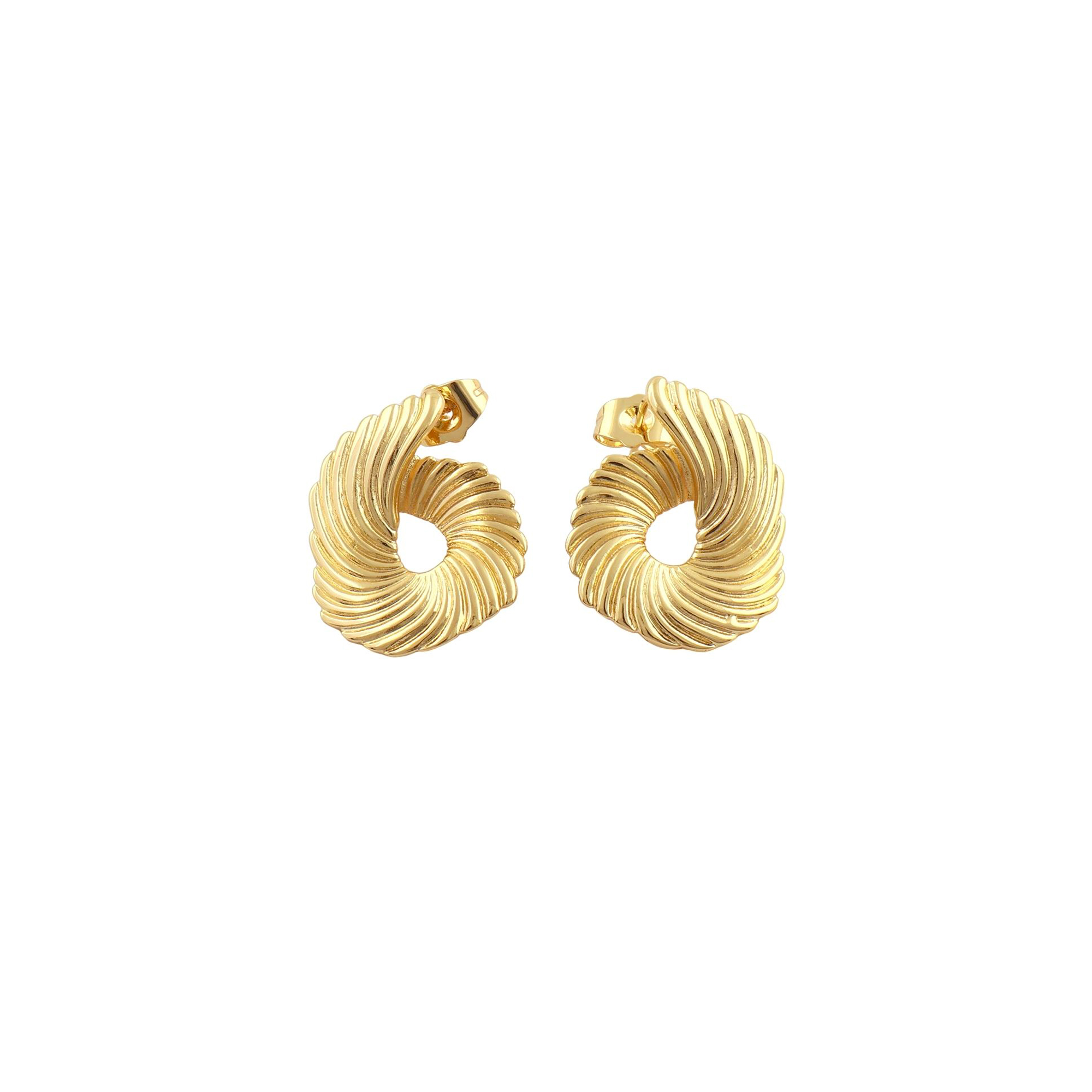 Irregular Shape Post Back Earrings