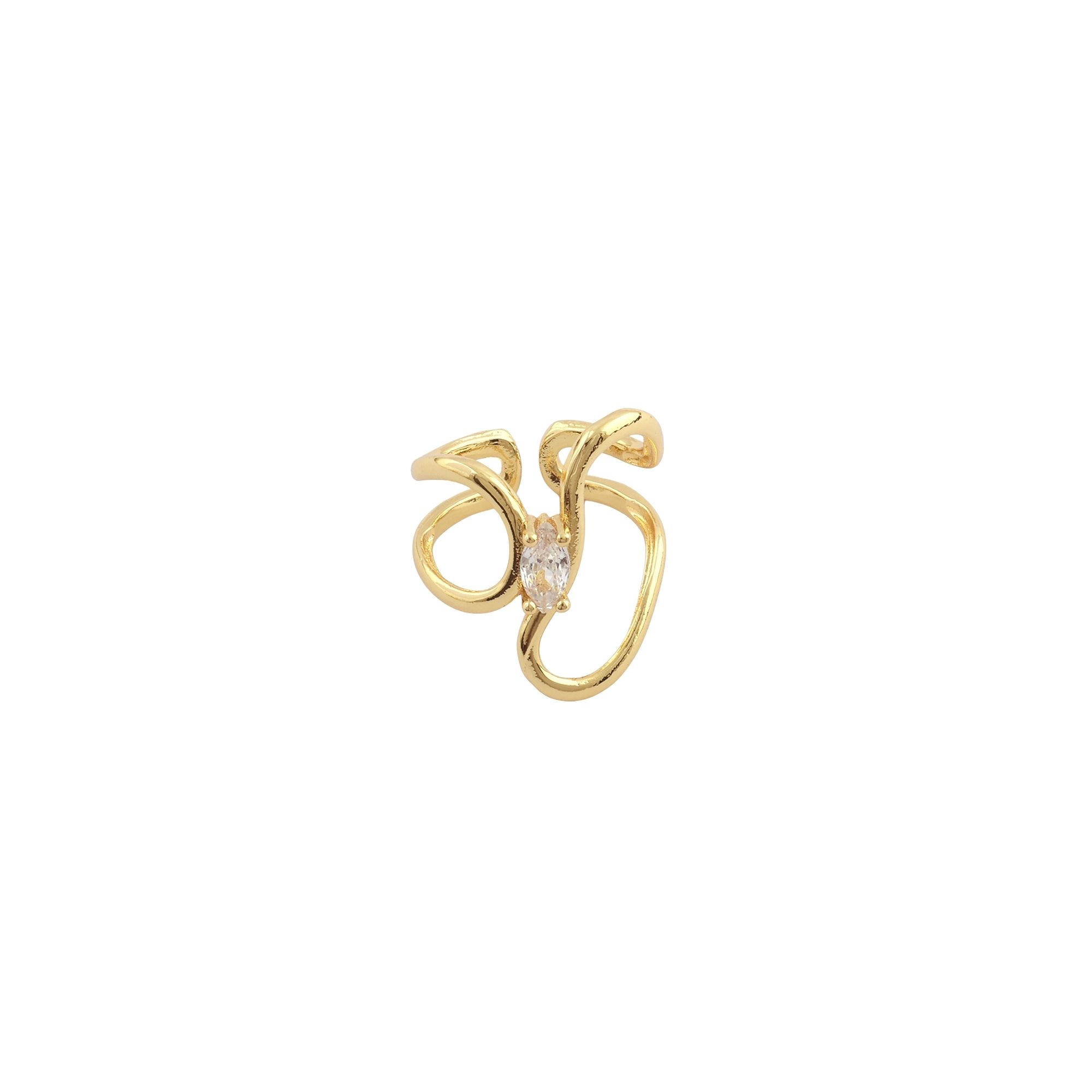 Double Layer Irregular Adjustable Ring